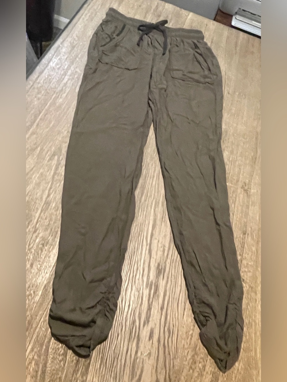 Rewash Olive Drawstring Jogger Pants, Size Small